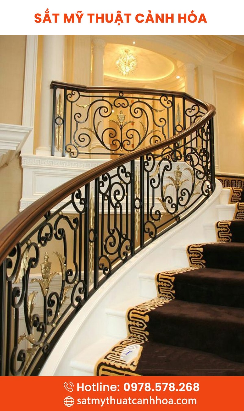 cau thang mt 101 - Cầu Thang Sắt Mỹ Thuật CTS-101