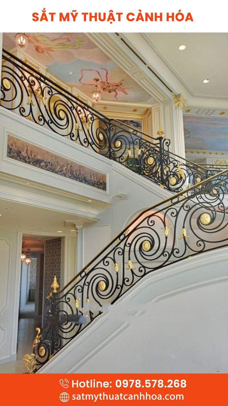 cau thang mt 111 - Cầu Thang Sắt Mỹ Thuật CTS-111