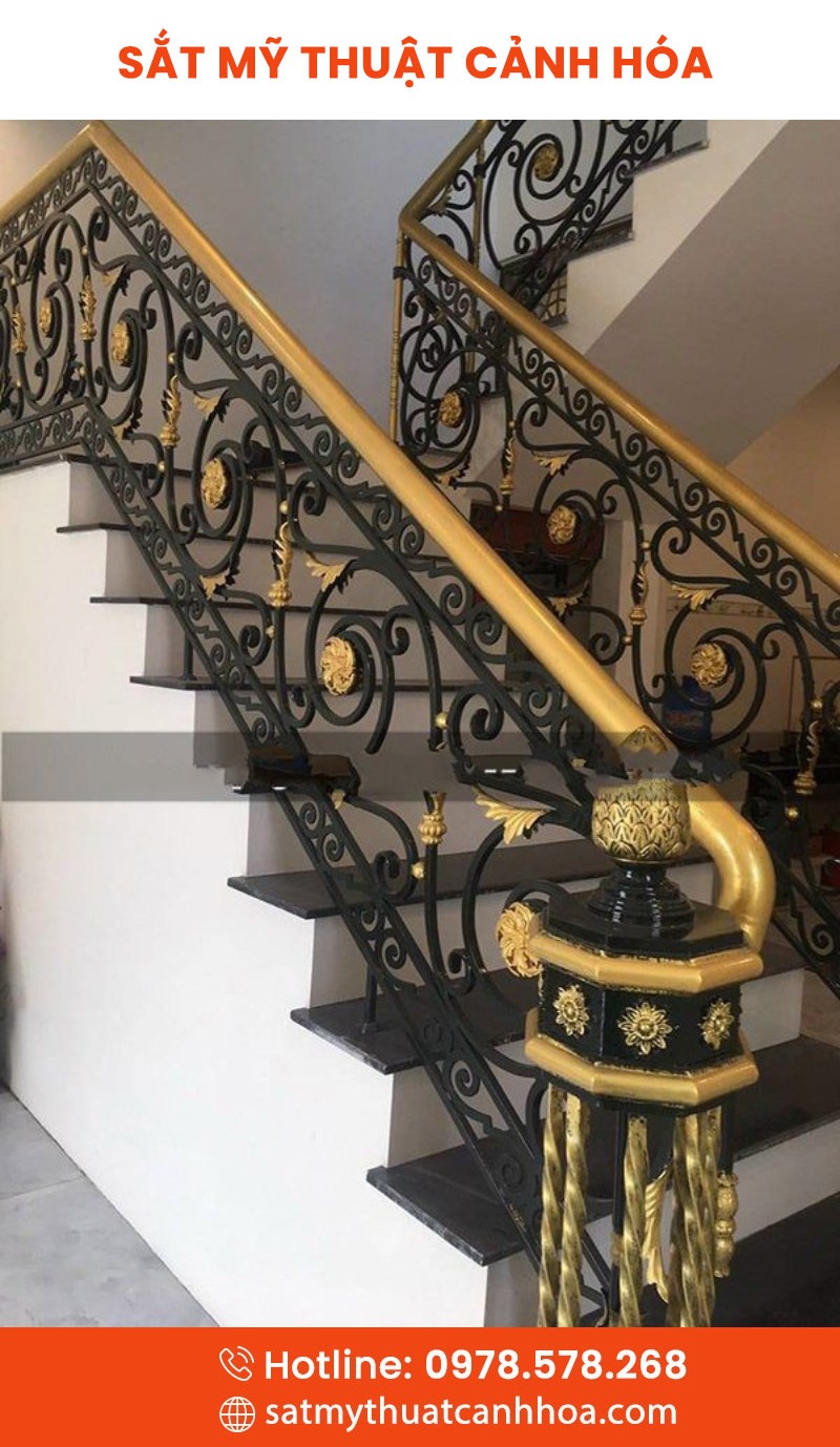 cau thang mt 118 - Cầu Thang Sắt Mỹ Thuật CTS-118