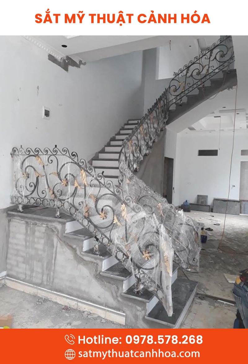 cau thang mt 186 - Cầu Thang Sắt Mỹ Thuật CTS-186
