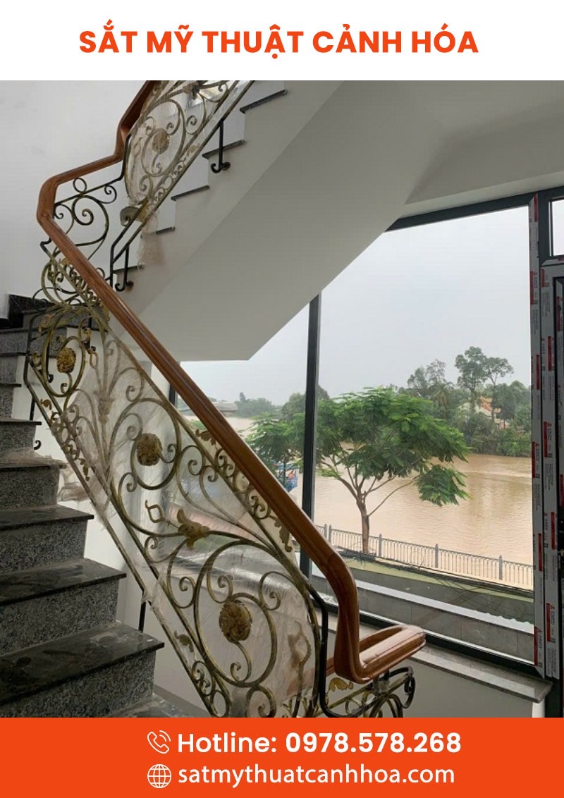 cau thang mt 33 - Cầu Thang Sắt Mỹ Thuật CTS-33