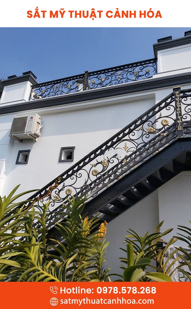 cau thang mt 79 - Cầu Thang Sắt Mỹ Thuật CTS-79