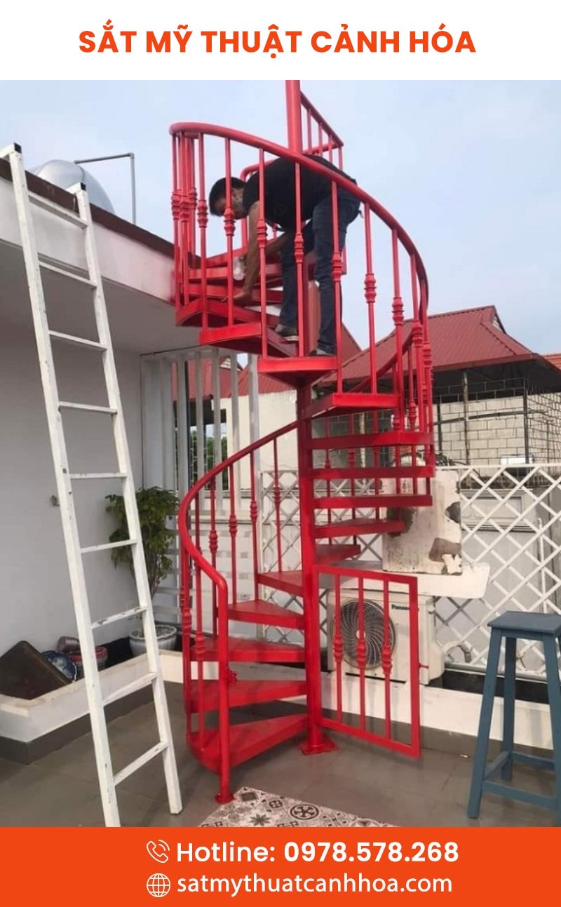 cau thang xoan oc 4 - Cầu Thang Xoắn Ốc CTO-04