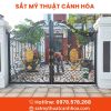 cong sat mt 2 canh 45 - Cổng Sắt Mỹ Thuật 2 Cánh CSM-45