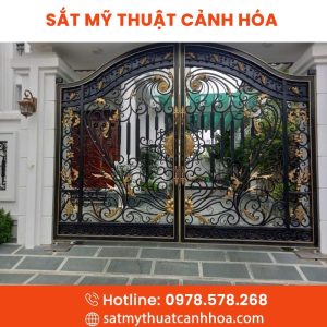 Cổng Sắt Mỹ Thuật 2 Cánh CSM-49