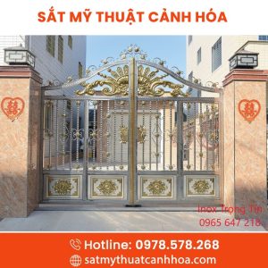 Cổng Sắt Mỹ Thuật 2 Cánh CSM-58