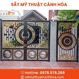 Cổng Sắt Mỹ Thuật 4 Cánh CMT-30
