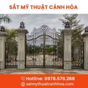 Cổng Sắt Mỹ Thuật 4 Cánh CMT-39