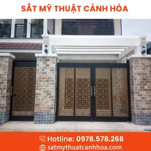 Cổng Sắt Mỹ Thuật 4 Cánh CMT-42