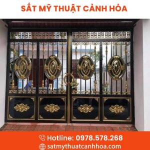 Cổng Sắt Mỹ Thuật 4 Cánh CMT-44