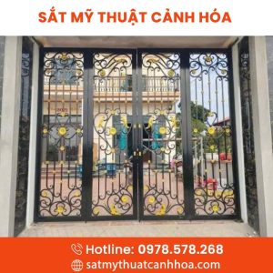 Cổng Sắt Mỹ Thuật 4 Cánh CMT-54