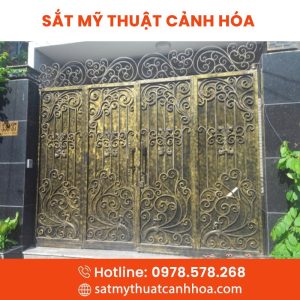 Cổng Sắt Mỹ Thuật 4 Cánh CMT-61