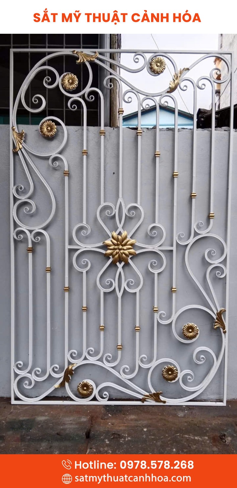 hoa sat cua so 10 - Hoa Sắt Cửa Sổ Mỹ Thuật HSM-10