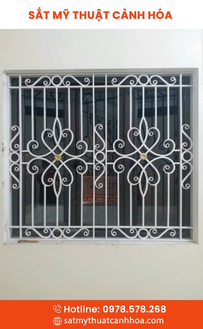 hoa sat cua so 17 - Hoa Sắt Cửa Sổ Mỹ Thuật HSM-17