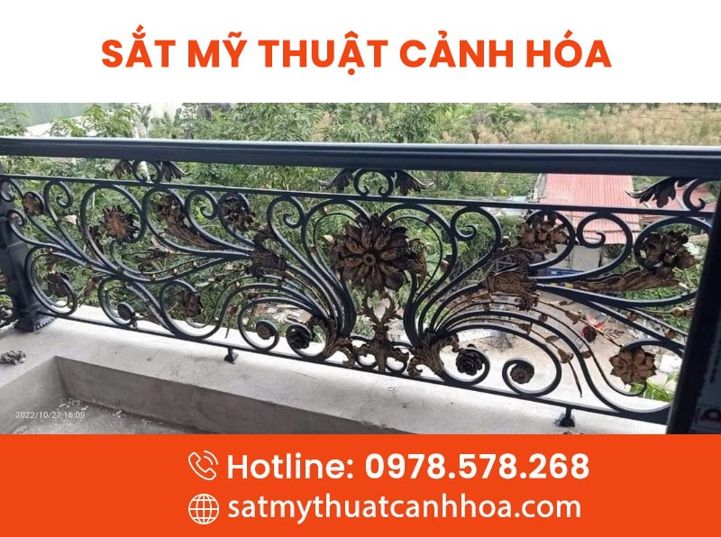 lan can sat 29 - Lan Can Ban Công Sắt Mỹ Thuật LCS-29