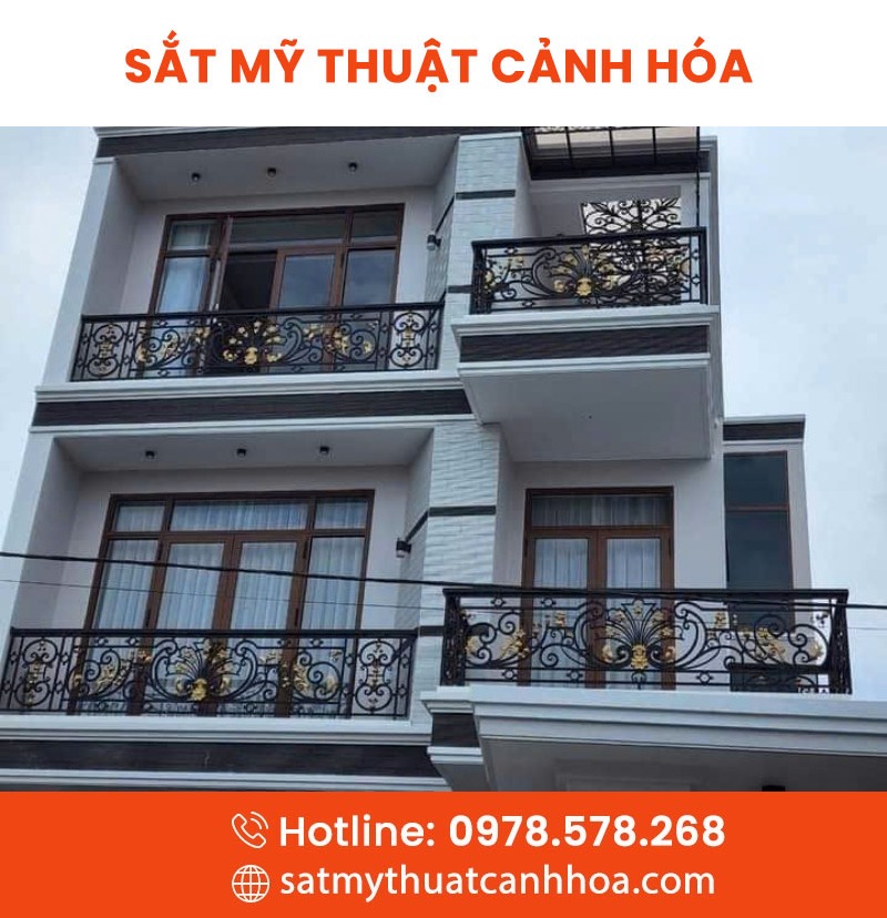 lan can sat 9 - Lan Can Ban Công Sắt Mỹ Thuật LCS-09