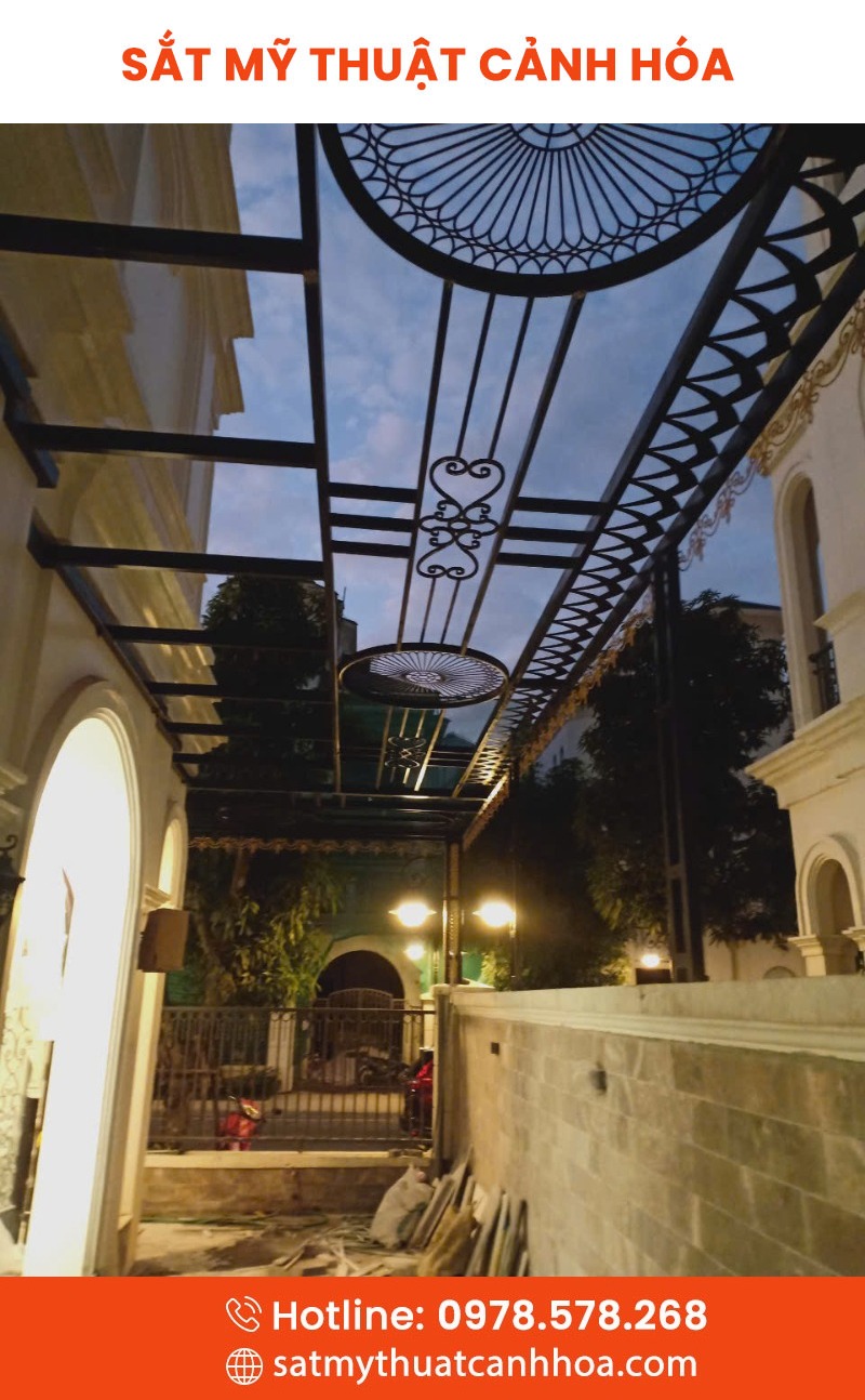 mai kinh 47 - Mái Kính Sắt Mỹ Thuật MKS-47