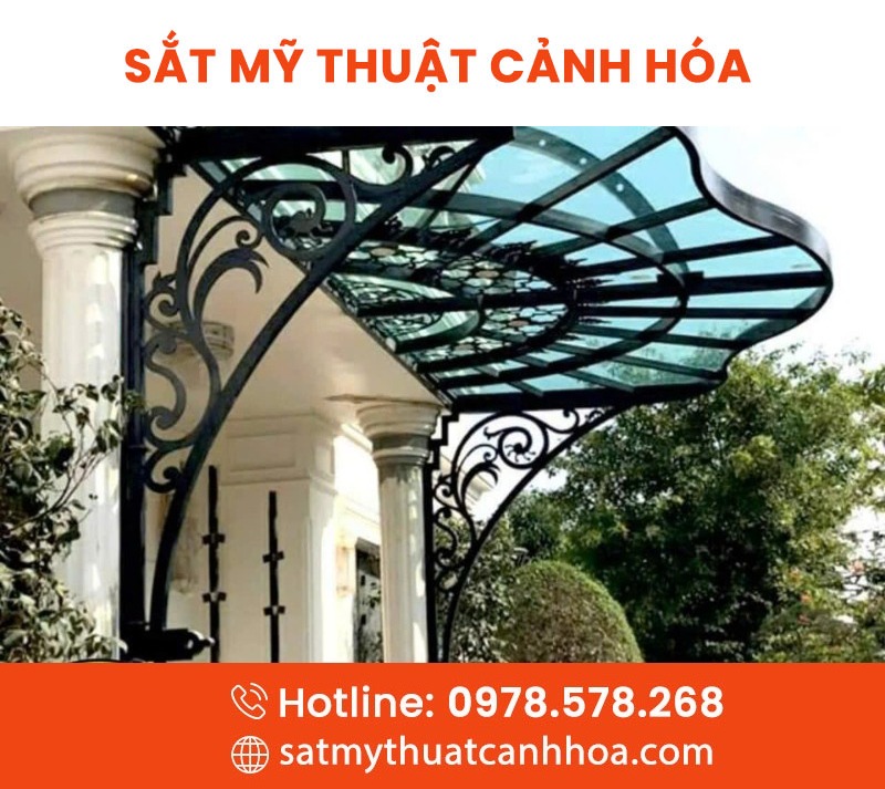 mai kinh 56 - Mái Kính Sắt Mỹ Thuật MKS-56