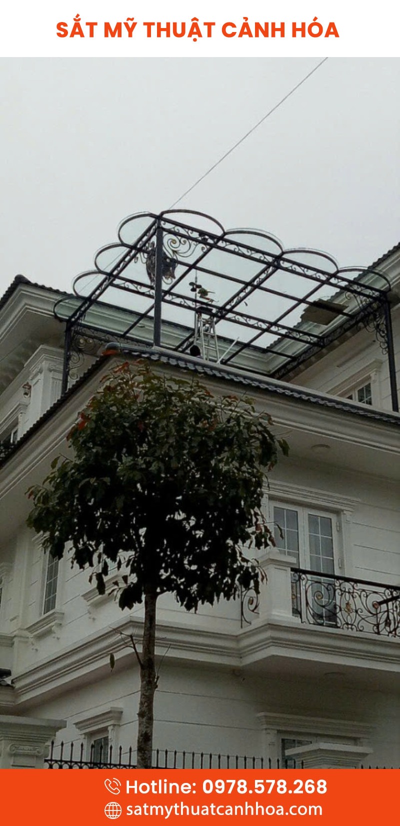 mai kinh 92 - Mái Kính Sắt Mỹ Thuật MKS-92